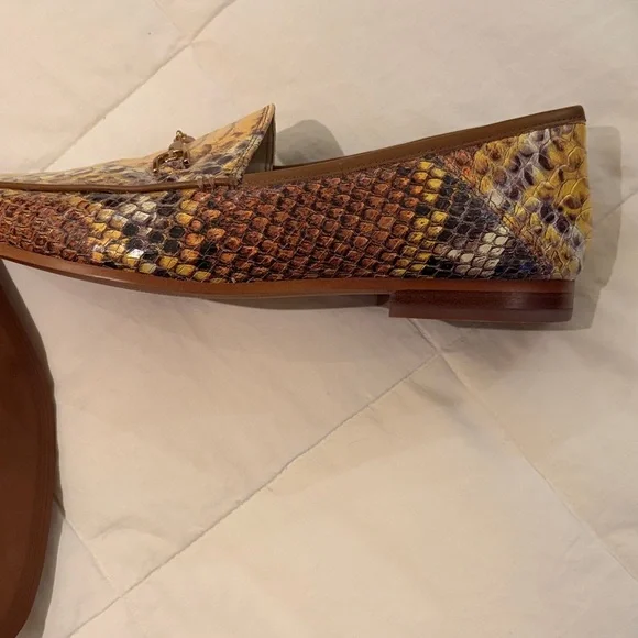 Sam Edelman leather Women's Snake Print Loafers - Picture 4 of 4